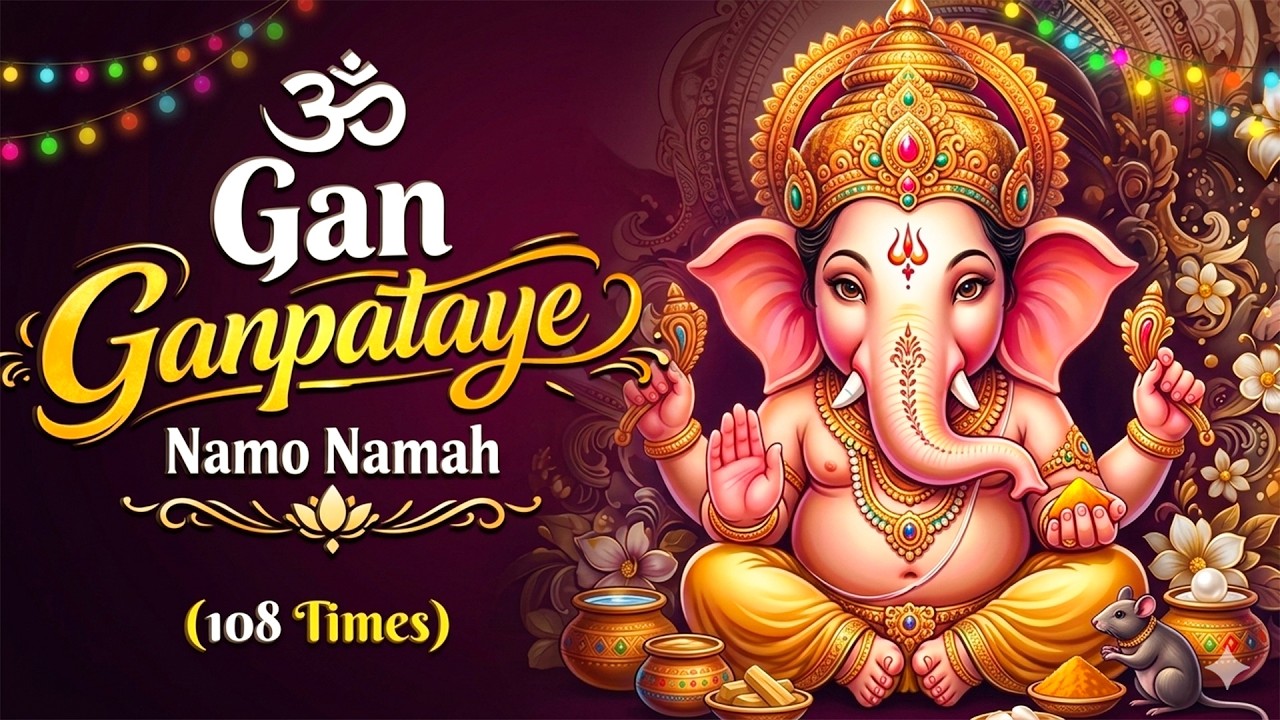 Om Gan Ganpataye Namo Namah गणेश मंत्र - Ganesh Mantra : ॐ गं गणपतये नमो नम :