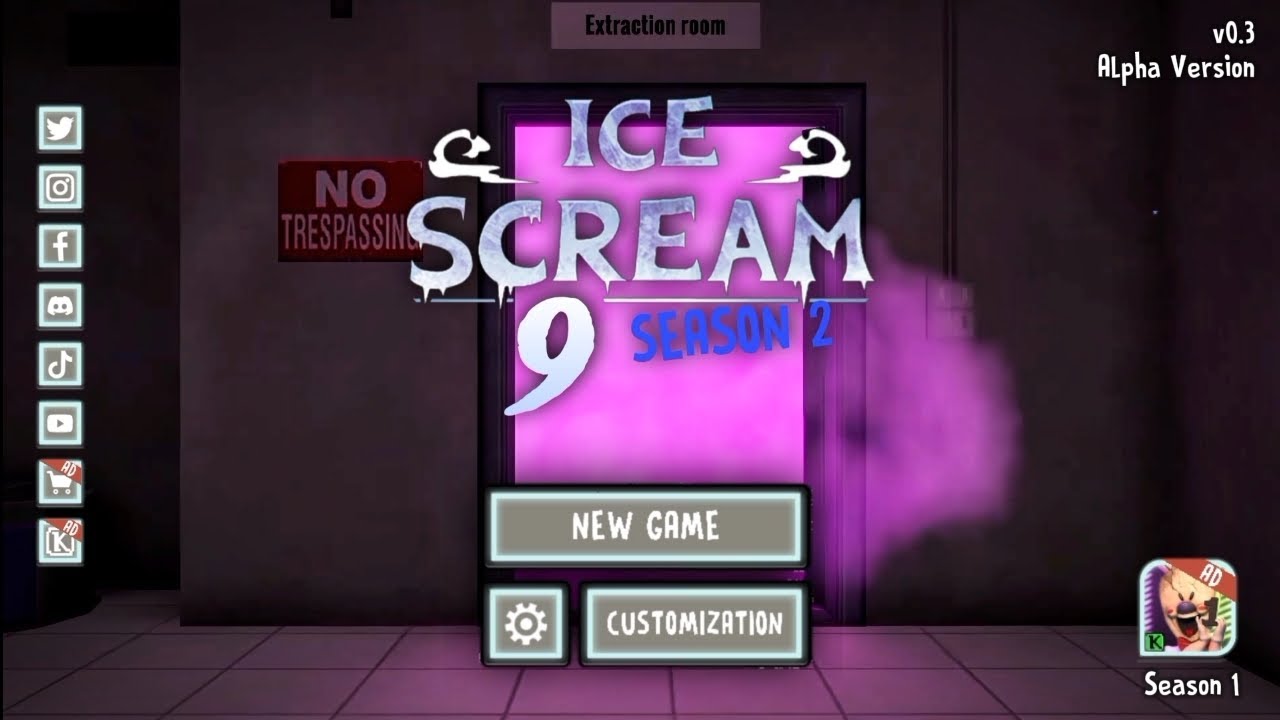 Ice Scream 9 Main Menu & Gameplay!! | Ice Scream Season 2 (Fanmade)
