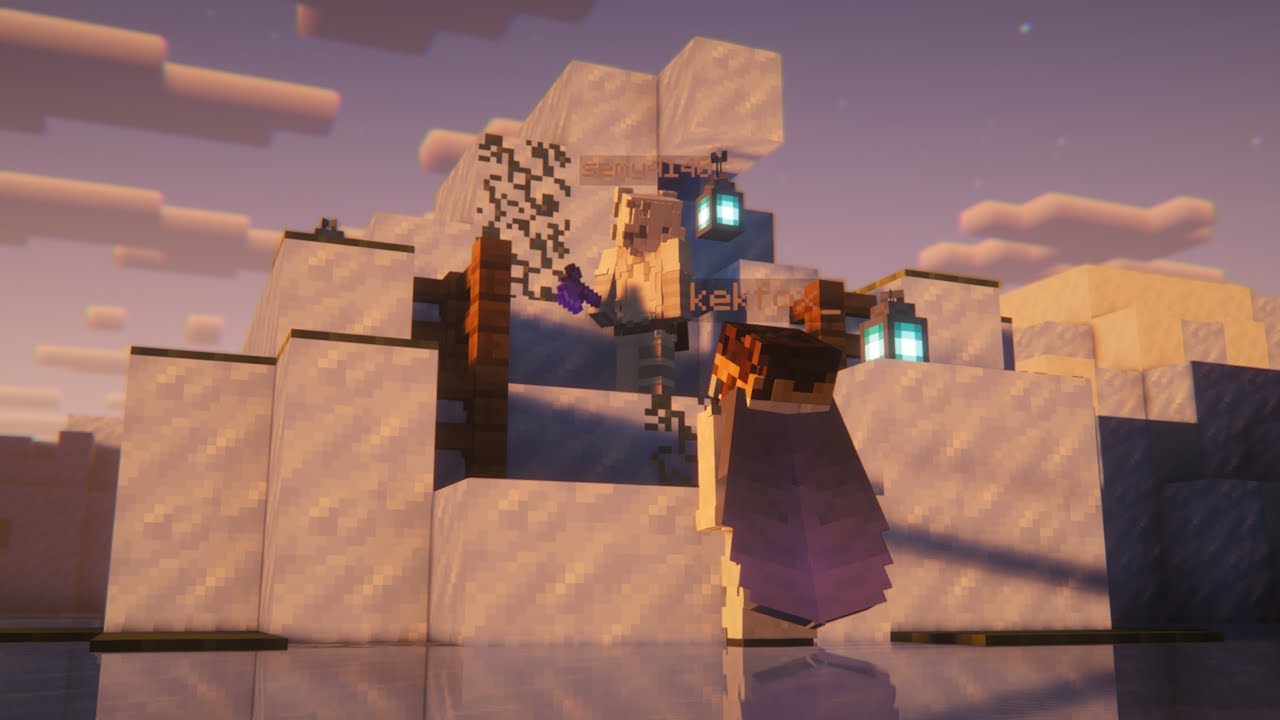 Apprendre la mace a un débutant Minecraft...