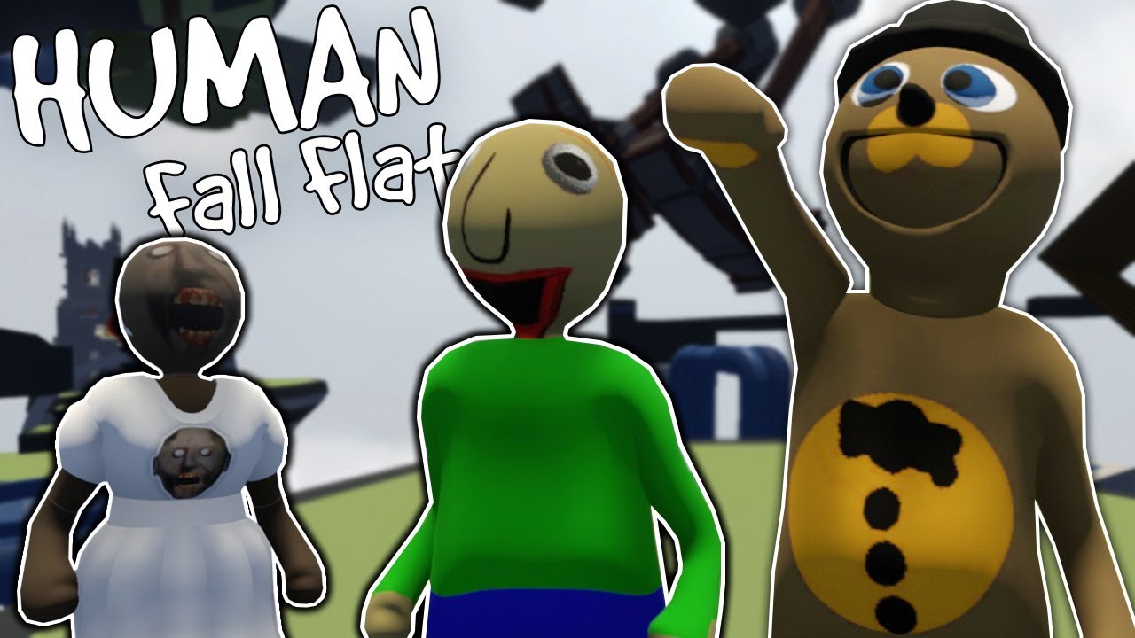 Freddy & Friends Must ESCAPE the DEATH RUN! - Human Fall Flat Multiplayer Gameplay