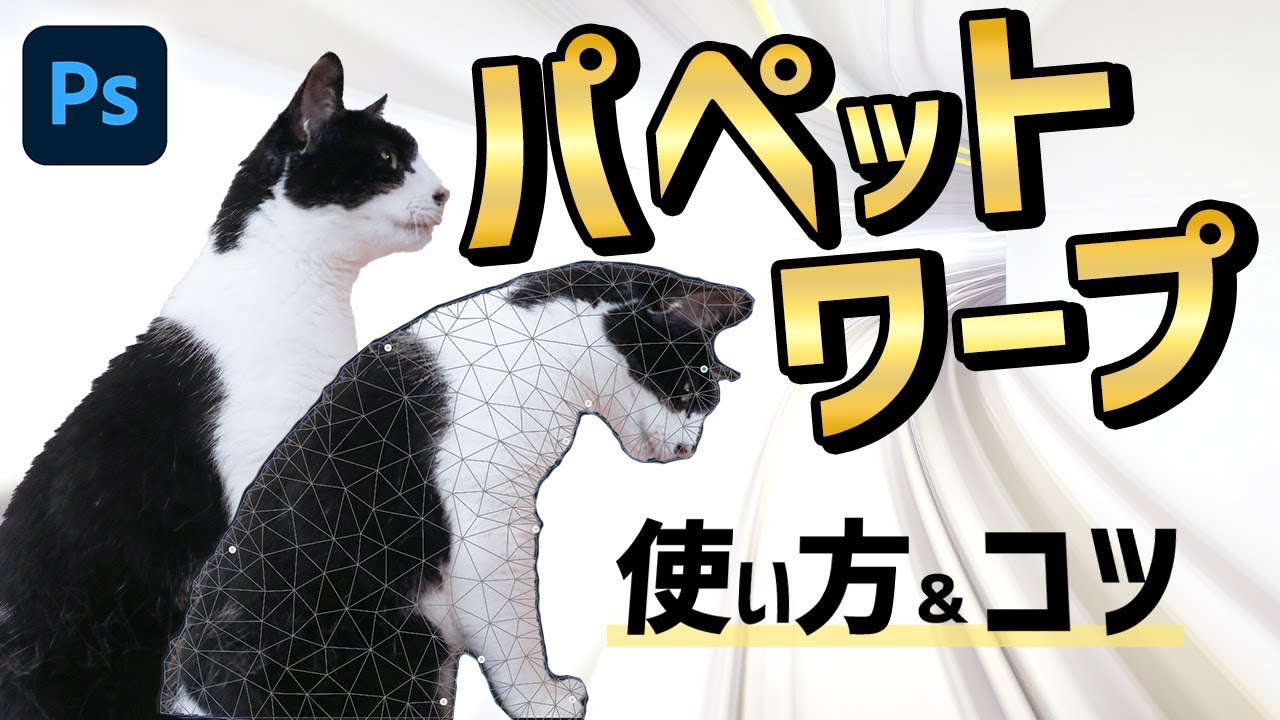 【Photoshop講座】パペットワープの使い方とコツ【写真加工】ポーズ変形も！