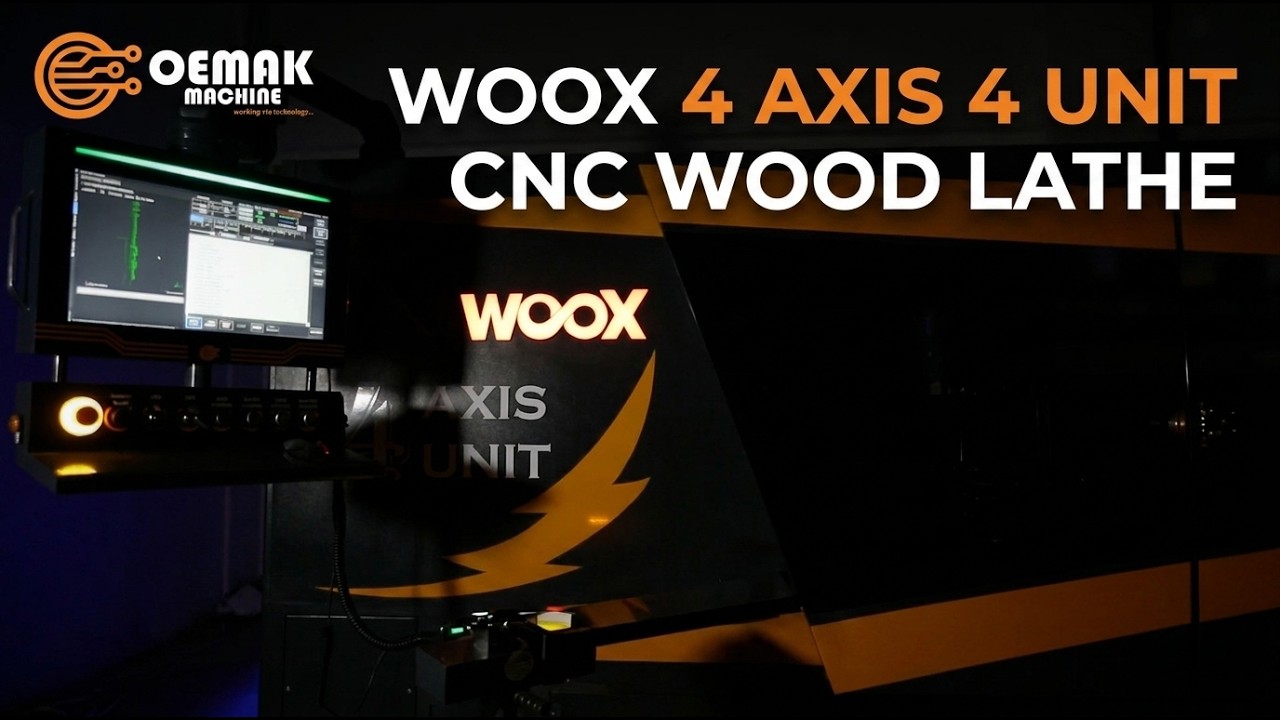 OEMAK - WOOX 4 EKSEN 4 ÜNİTE CNC AHŞAP TORNA MAKİNESİ