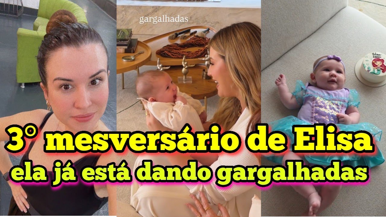 Família santina 3° mesversário de Elisa, Niina mostrou ela dando gargalhadas, muito linda.🩷🩷