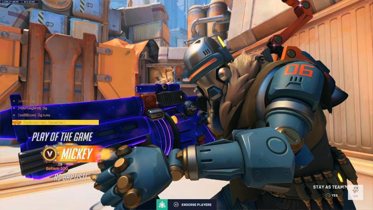 Overwatch - Baptiste - New Junk City - Play of the game