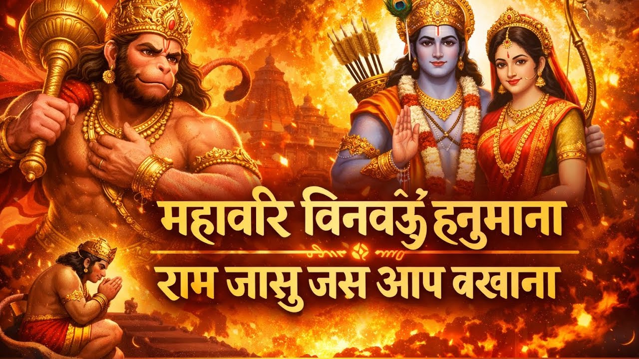 महावीर विनवउं हनुमाना राम जासु जस आप बखाना@ramayan7379hdy @tseries @TSeriesBhaktiSagar @BhajanMarg 