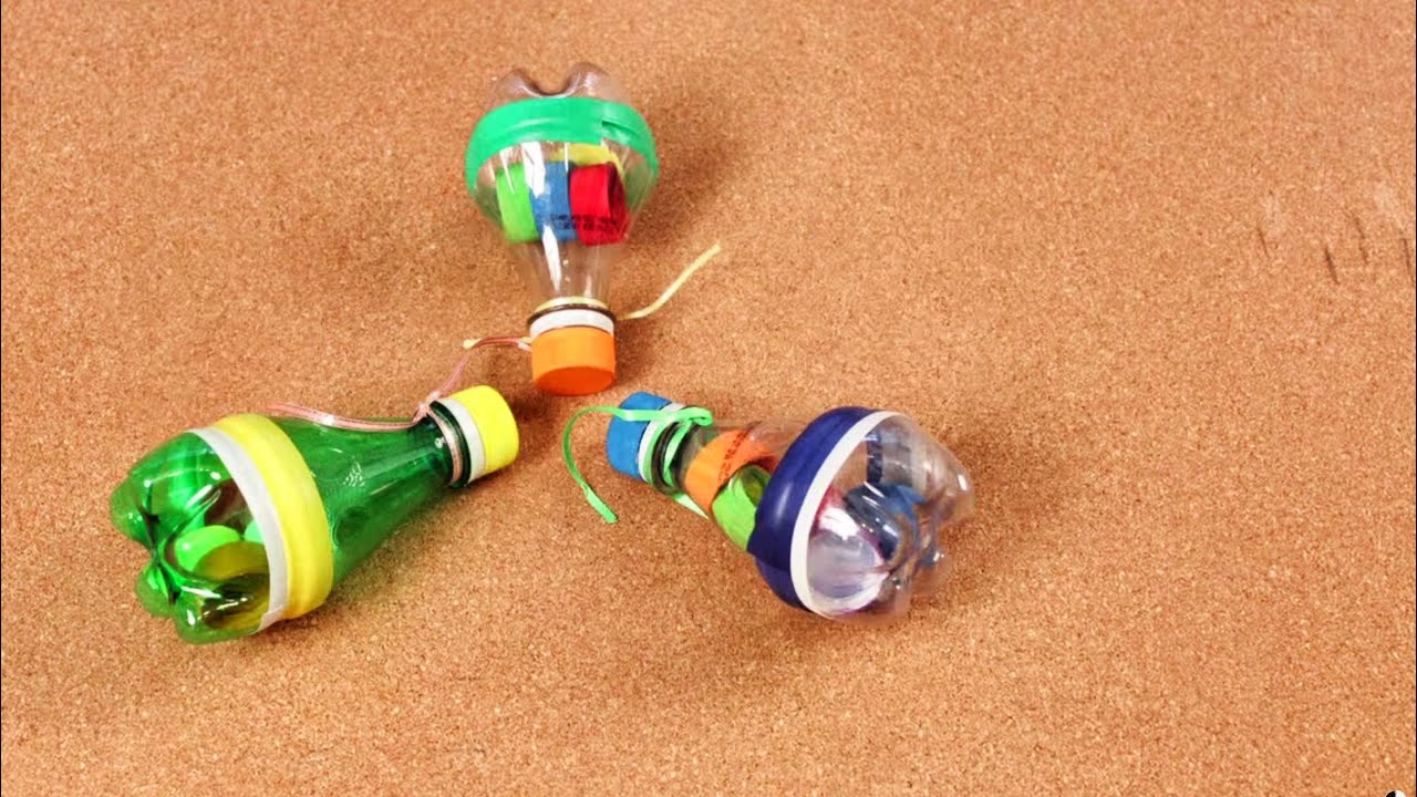 Como hacer una Maracas Musicales con Botellas de Plástico - Juguetes para Niños
