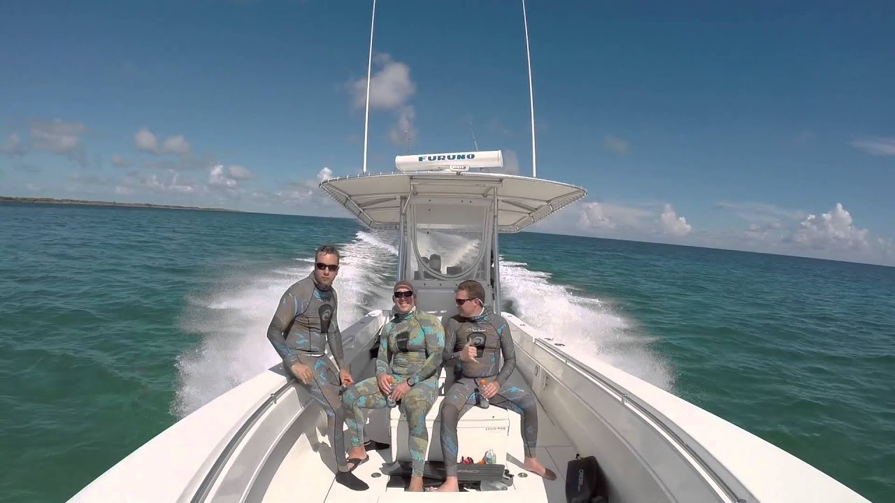 Jeff Bast & best friend Dr. Aaron Schamback and buddies Free Diving / Spearfishing in Bahamas