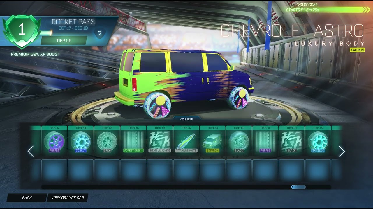 Rocket League Season 20: Rocket Pass Painted Items Showcase Tiers 71 - 100....