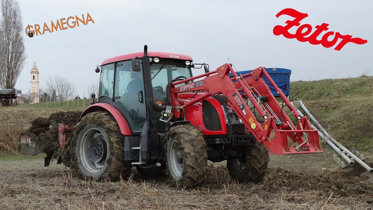 Zetor Proxima 95 & Gramegna PC 250 | Spading in Paddy | Vangatura Risaia