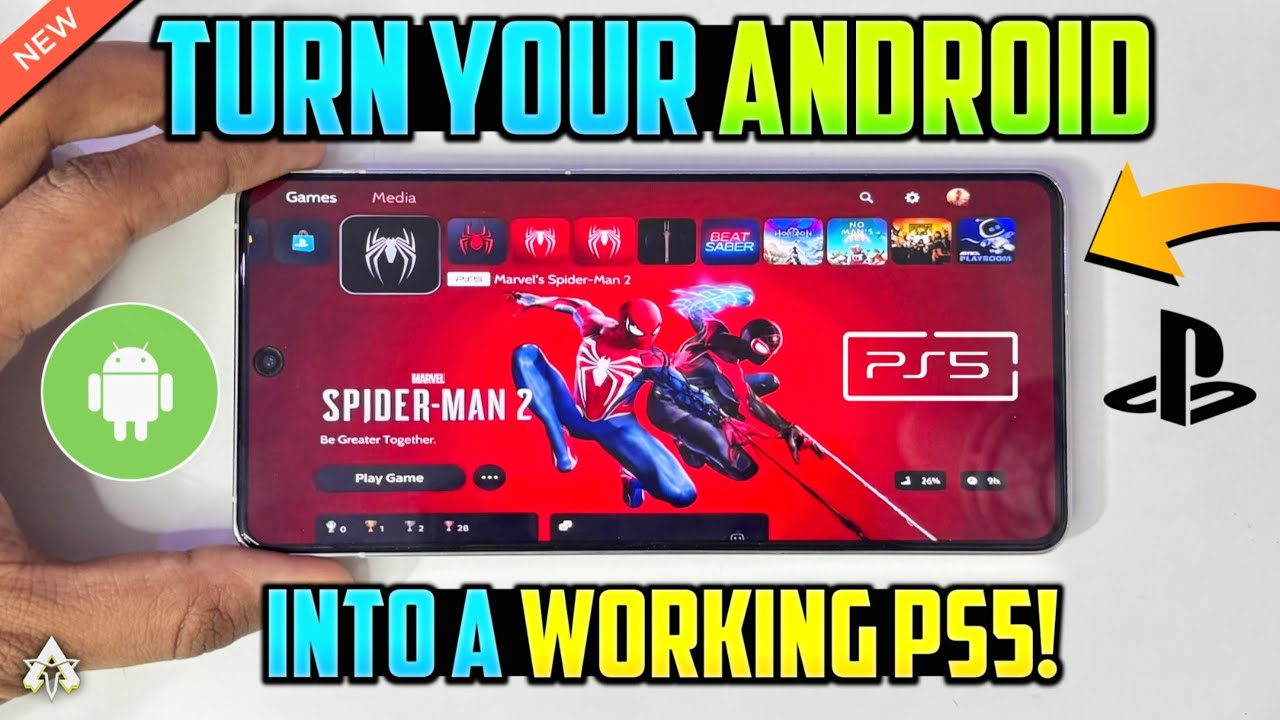 Zmień dowolny telefon z Androidem w DZIAŁAJĄCĄ PS5 | Graj w gry PS5 na Androidzie