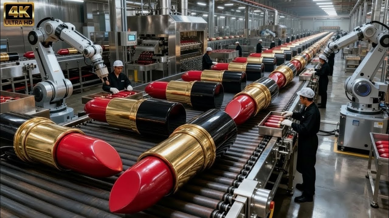 inside a Giant Lipstick Factory | How Lipstick is Really Made Step by Step (Full Process)