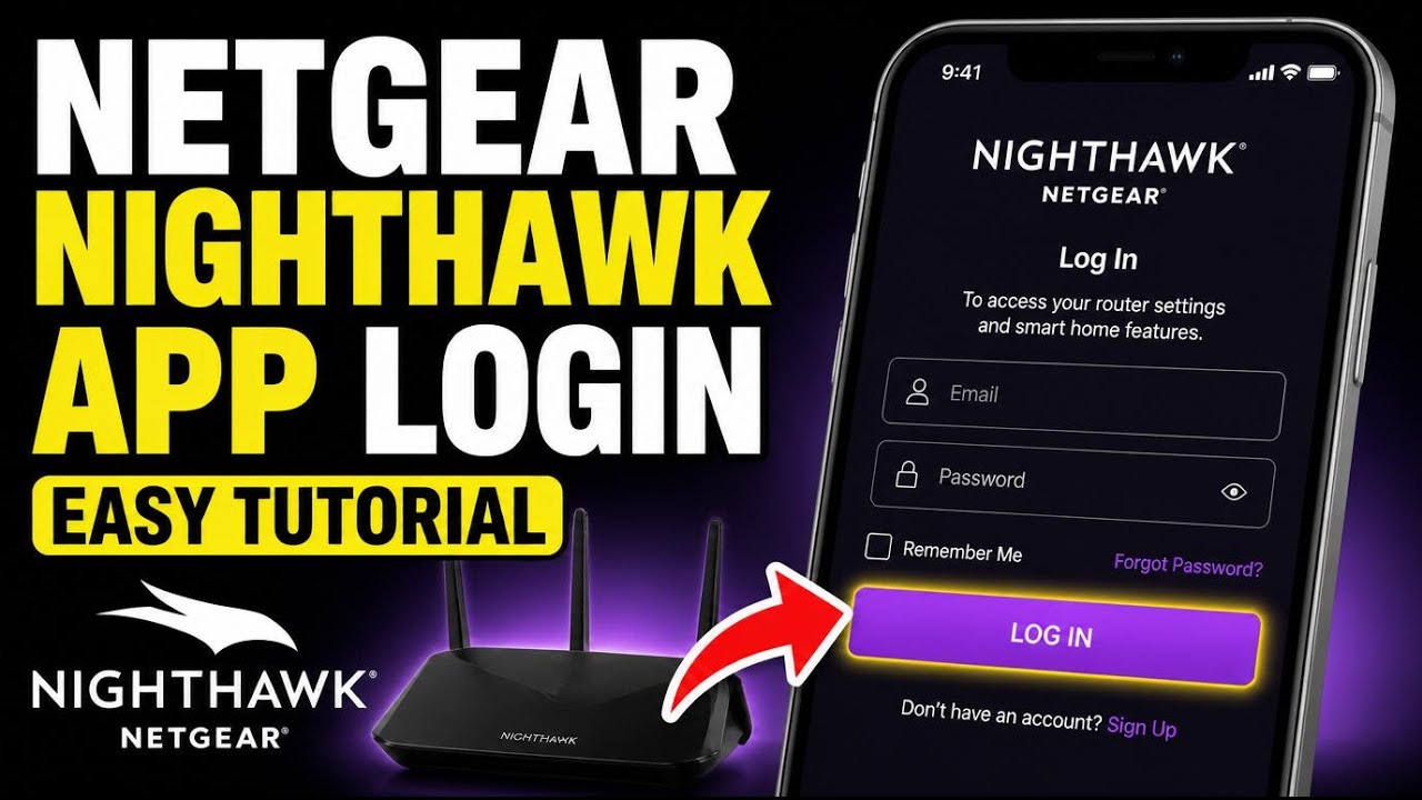 How to login to Netgear Nighthawk app for router smart home features - Easy Tutorial