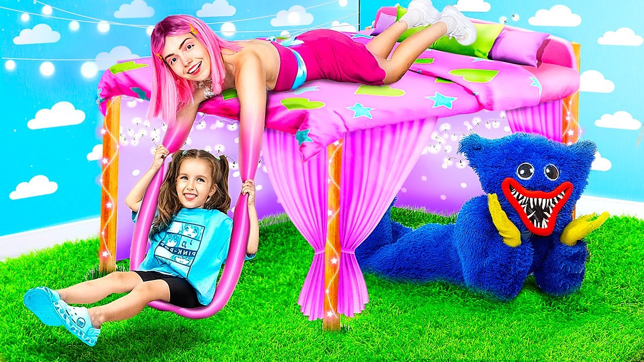 ¡Mommy Long Legs y Huggy Wuggy Construyen una Habitación Secreta! ¡Poppy Playtime en la Vida Real!