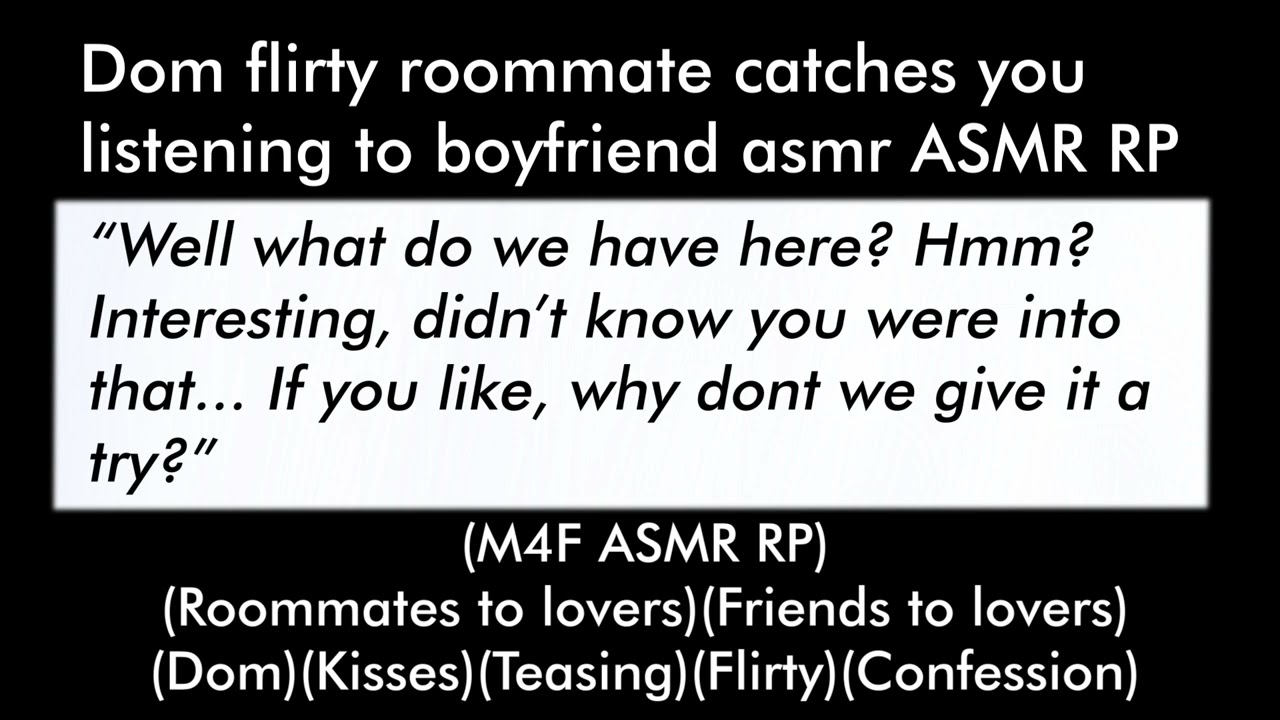 Dom roommate catches you listening to boyfriend asmr (M4F ASMR RP)(Friends to lovers)(Kiss)(Teasing)