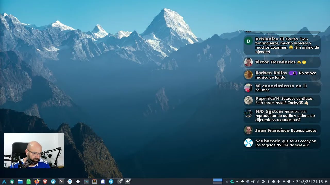LIVE | REACCIONANDO a los ESCRITORIOS LINUXEROS 2025 de la comunidad de MUYLINUX