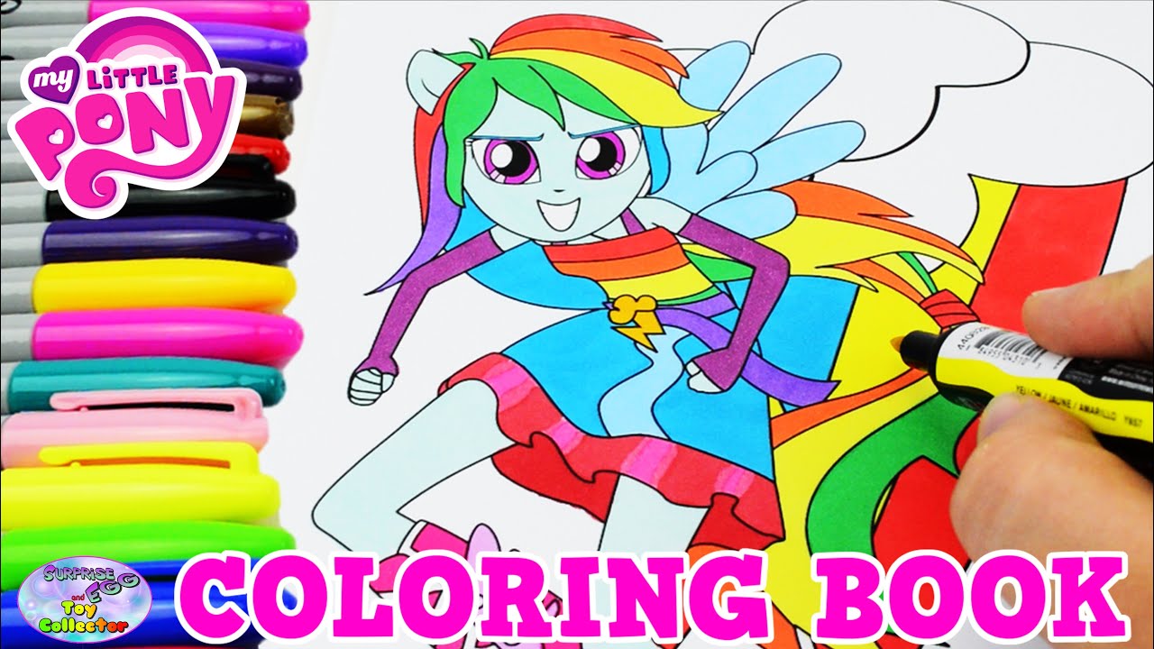 My Little Pony Coloring Book MLPEG Rainbow Dash Colors Episode Surprise Egg and Toy Collector SETC