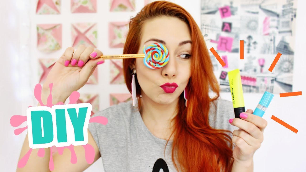 DIY VOLTA AS AULAS - CANETA PIRULITO, BORRACHA BATOM E MAIS #VEDA7