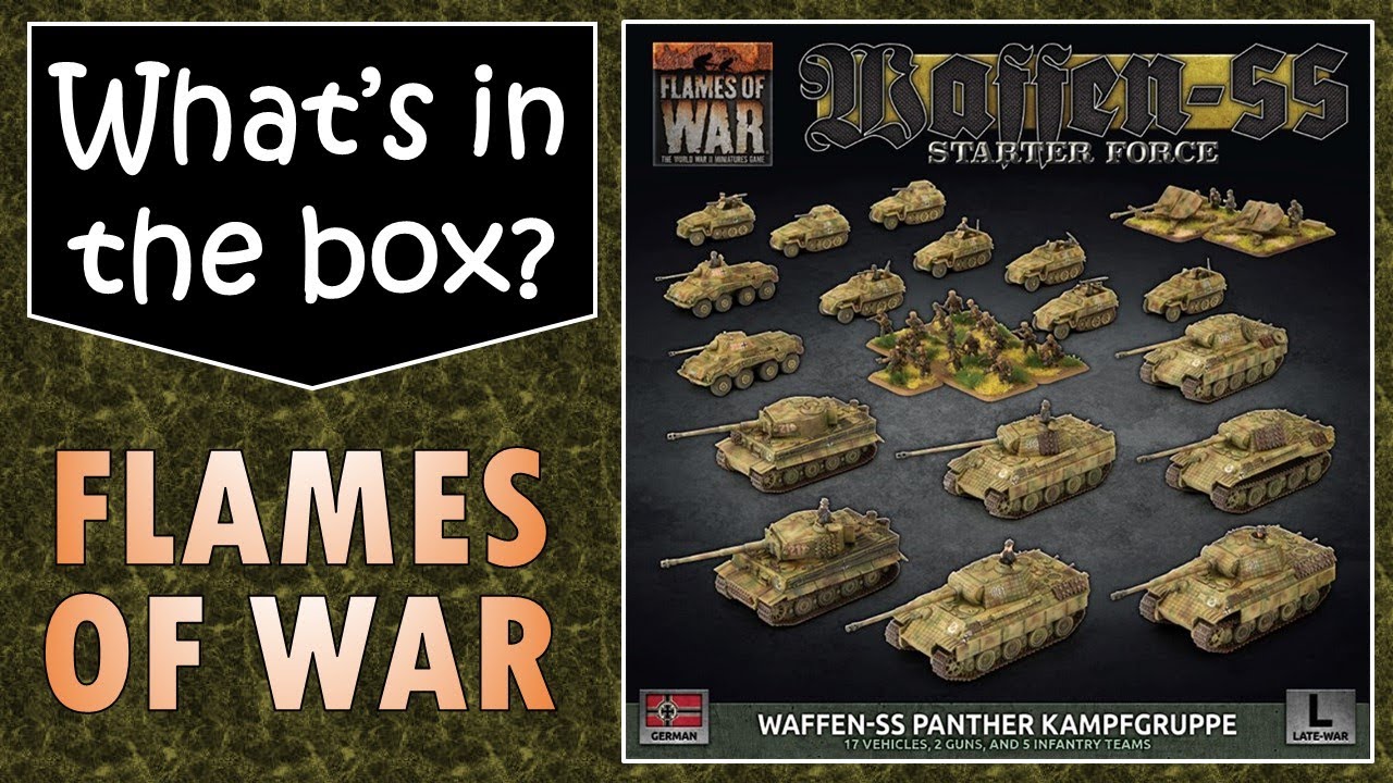 Flames of War Waffen SS Panther Kampfgruppe starter set Unboxing & review: What's in the box?