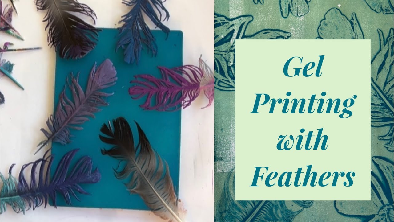 Gel Printing with Feathers