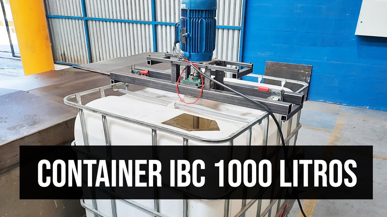 DENTRO DA PRODUÇÃO - Container IBC de 1000 litros, agitador ideal para amaciantes e  fertilizantes