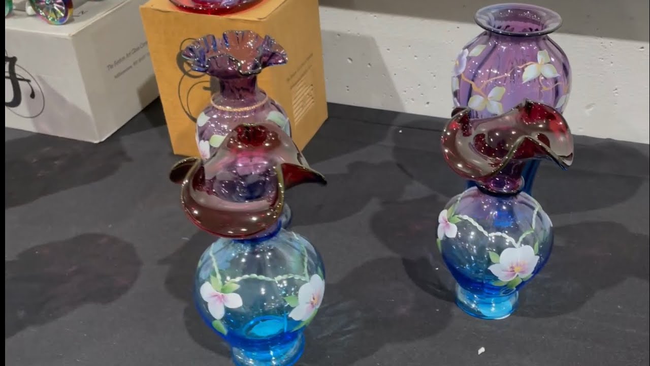 AMAZING Collection Of Fenton Murano Depression Carnival Glass & Swarovski ~ Auction Adventure