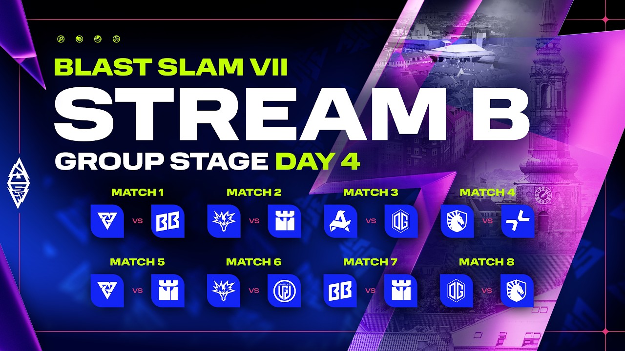 [B] BLAST SLAM VII: Copenhagen, Group Stage, Day 4 - Dota 2 LIVE