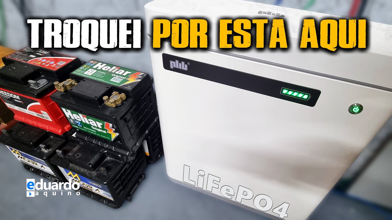 Instalação BATERIA Lítio LiFePO4 5.4kWh Lynx PHB para Energia Solar OffGrid