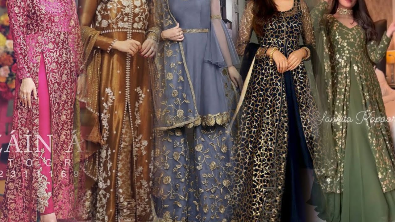 Long gown with slit✨trending gown/ full gown/ pin models