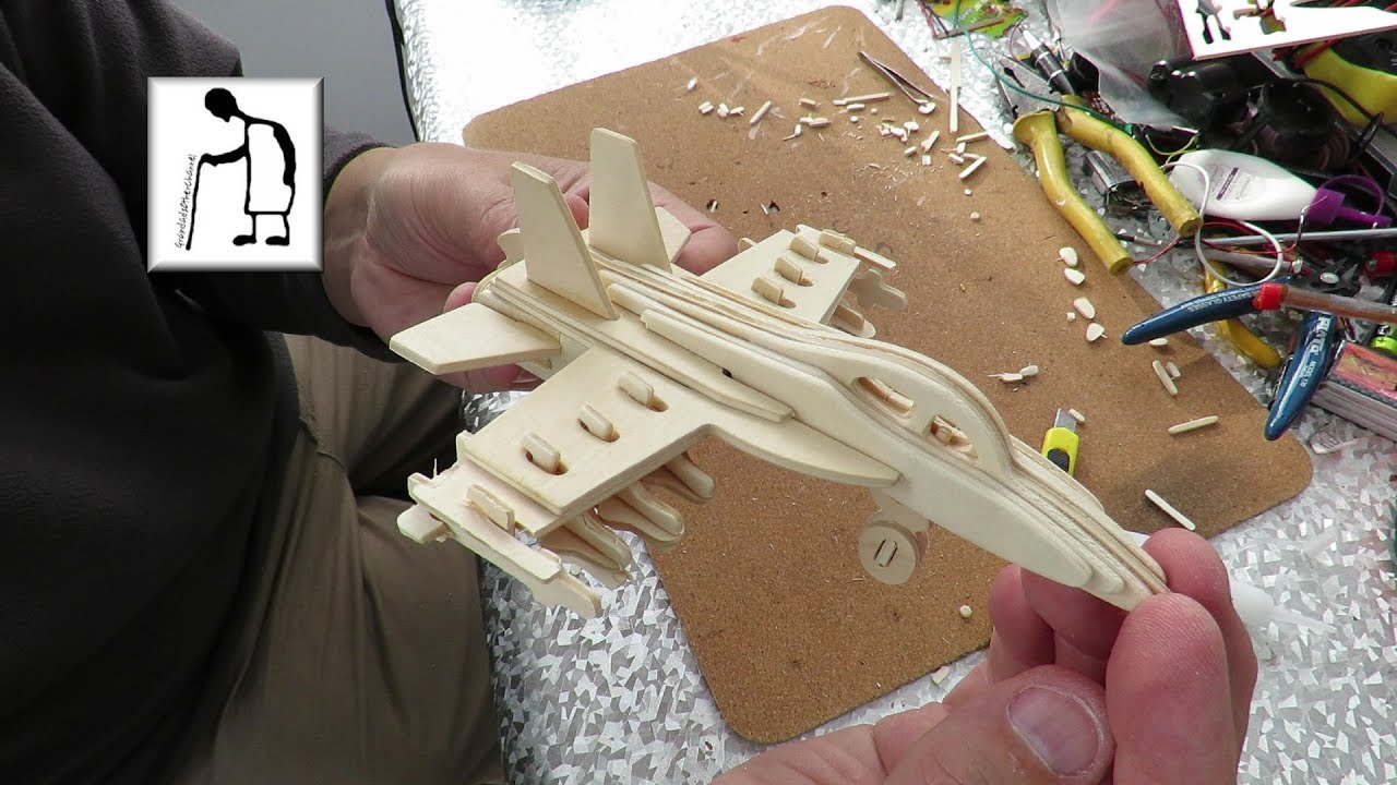 3D wooden kit Jet Fighter unbranded no instructions