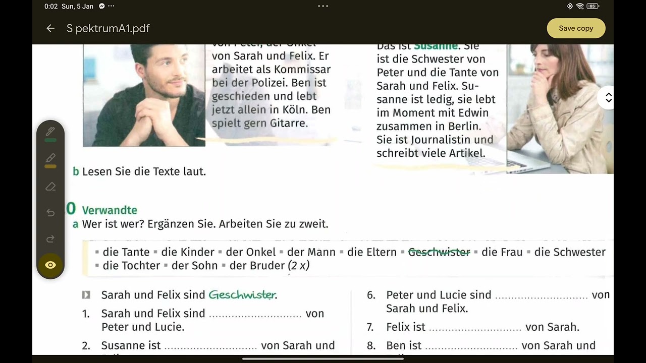 Die liebe Familie/A 1+Übungen