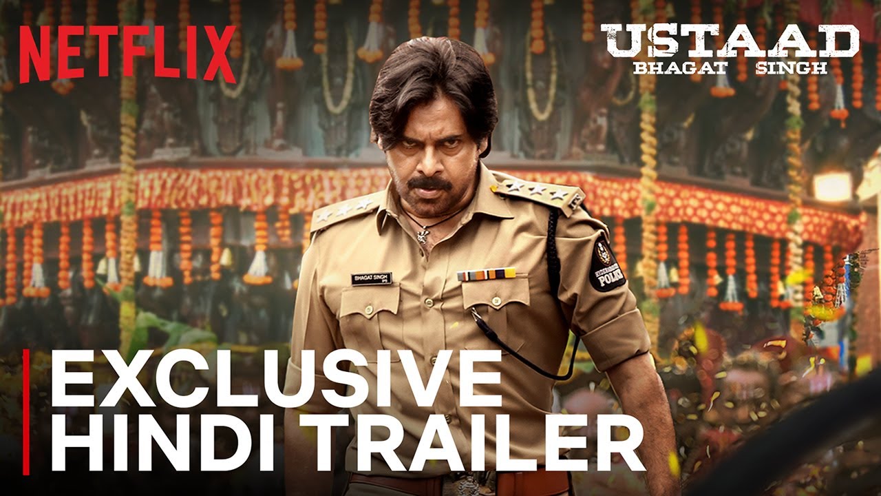 Ustaad Bhagat Singh | Hindi Trailer | Pawan Kalyan | Harish Shankar | Sreeleela | Raashi Khanna