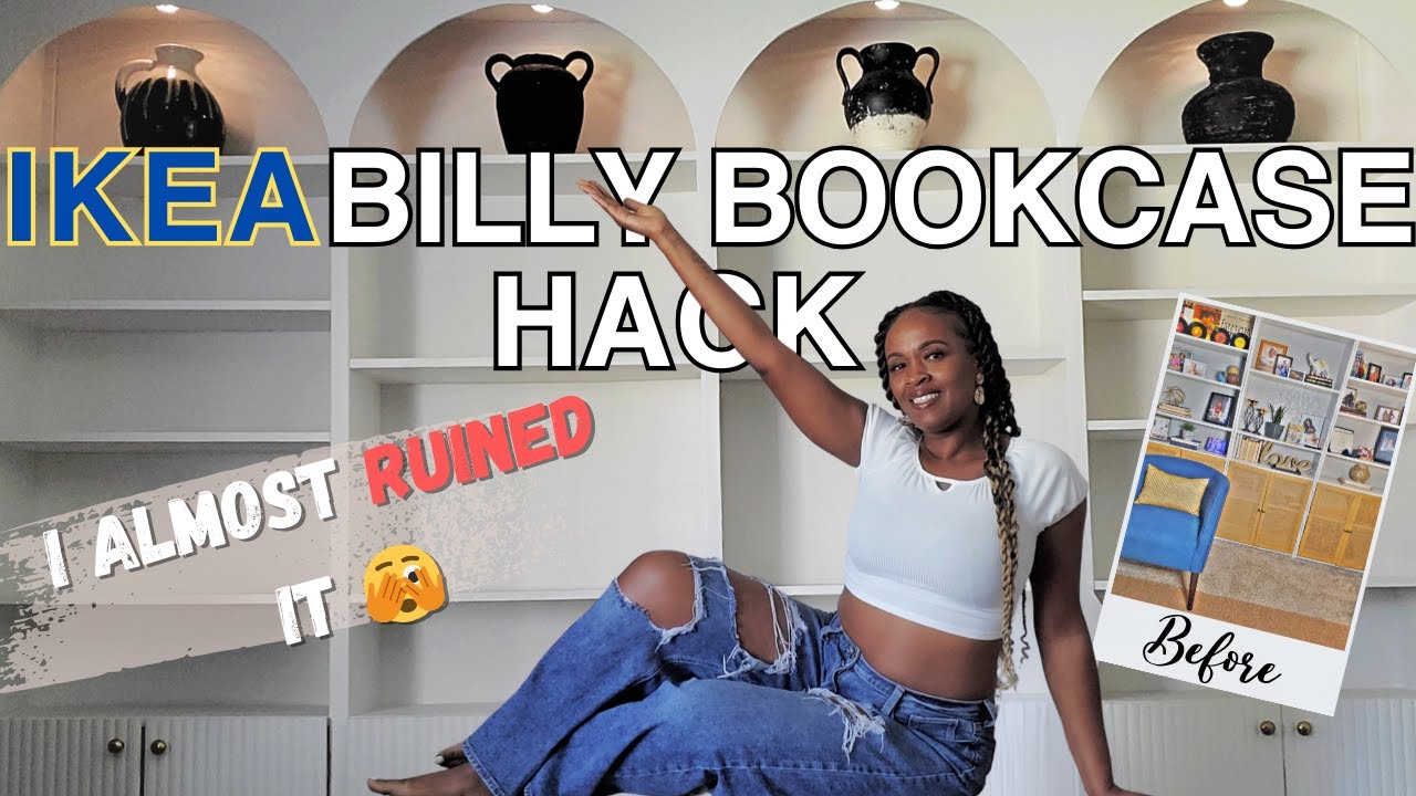 🫣 FAILED IKEA BUILT-IN HACK |billy bookcase w/ ARCHES &  FLUTED DOORS| where did I go wrong?