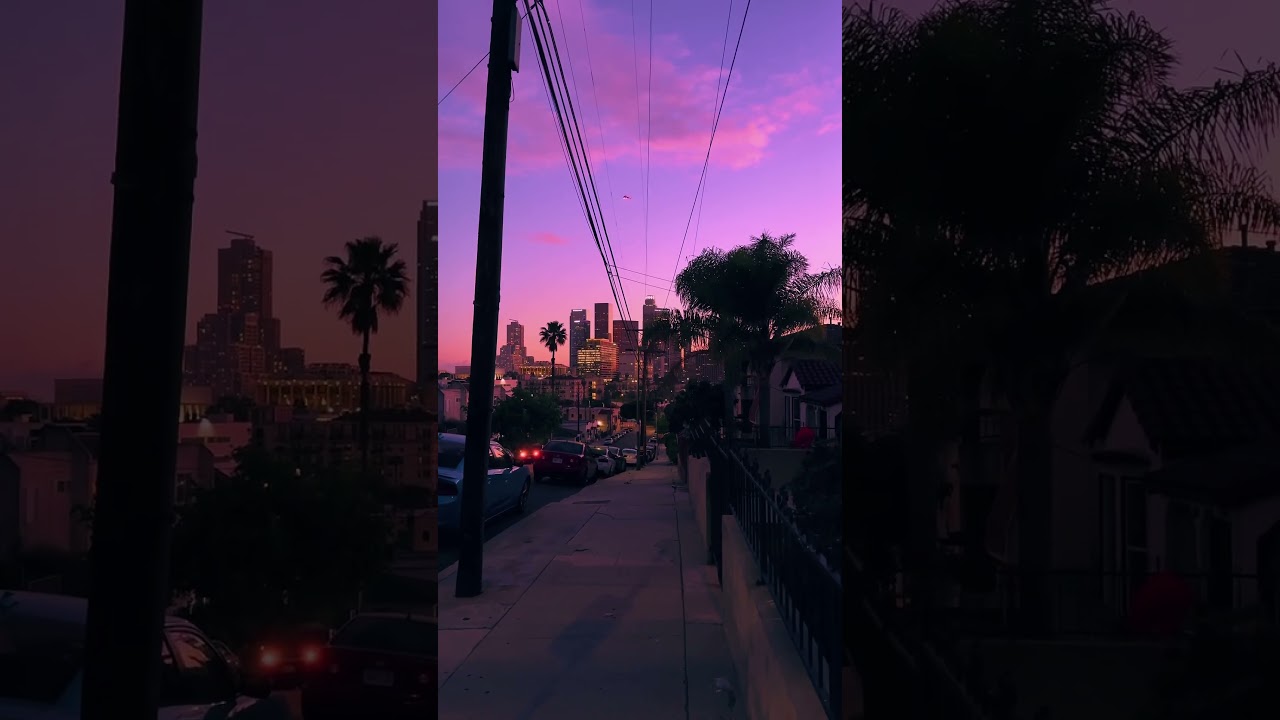 Peace lives in golden hour 🌅🌙 #LosAngeles #LA #California #shorts ￼