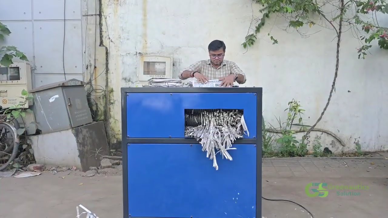 Industrial paper Shredder- 5 HP, Greenautics Solution, Ahmedabad, India