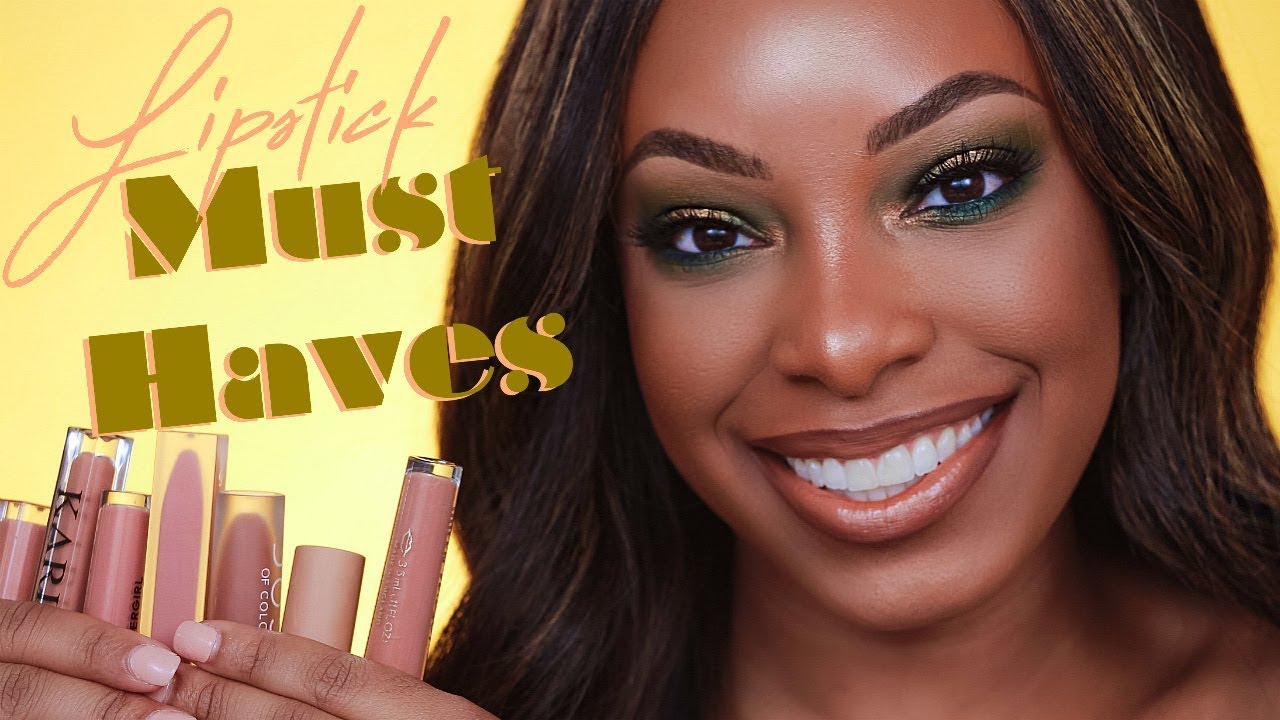 TOP 10 NUDE LIPSTICKS FOR WOMEN OF COLOR (DRUGSTORE & HIGH END)! | KYRA KNOX