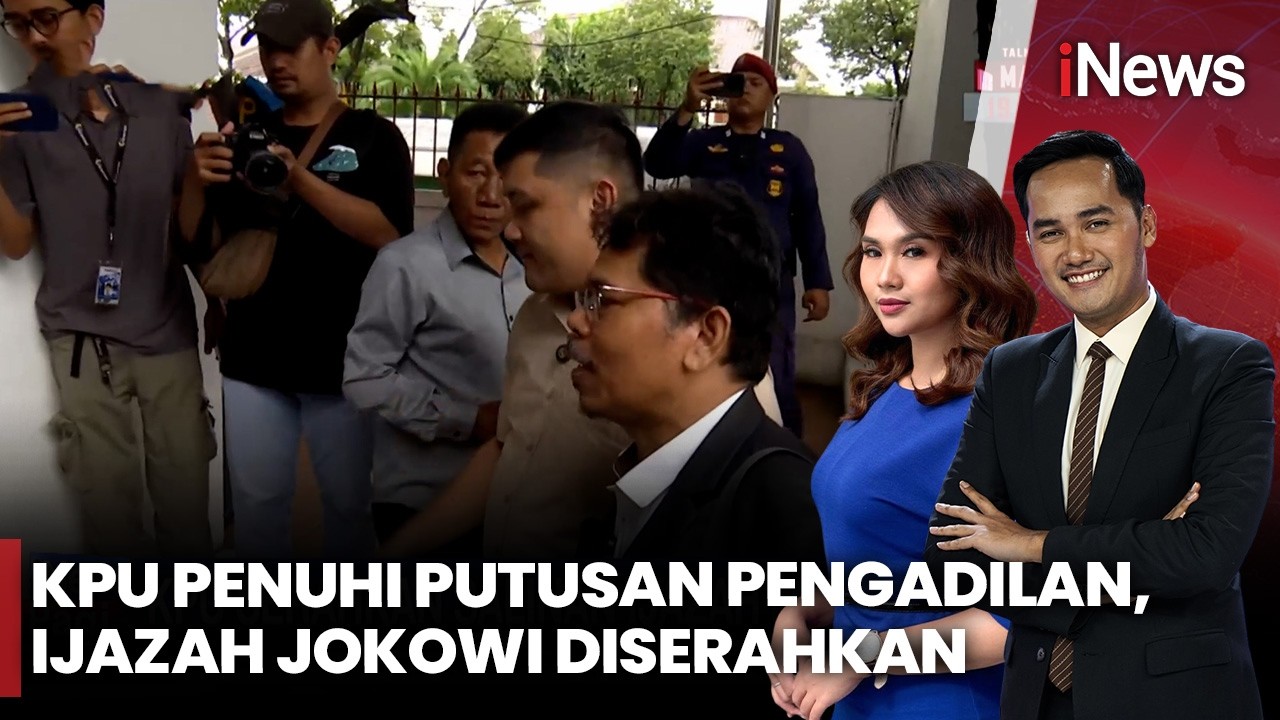 KPU Serahkan Salinan Ijazah Jokowi Usai Bonatua Menang Gugatan | iNews Pagi 10/2
