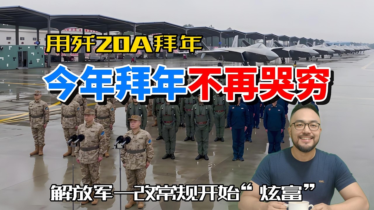 解放军一改常态用歼20A拜年，不再哭穷开始“炫富”