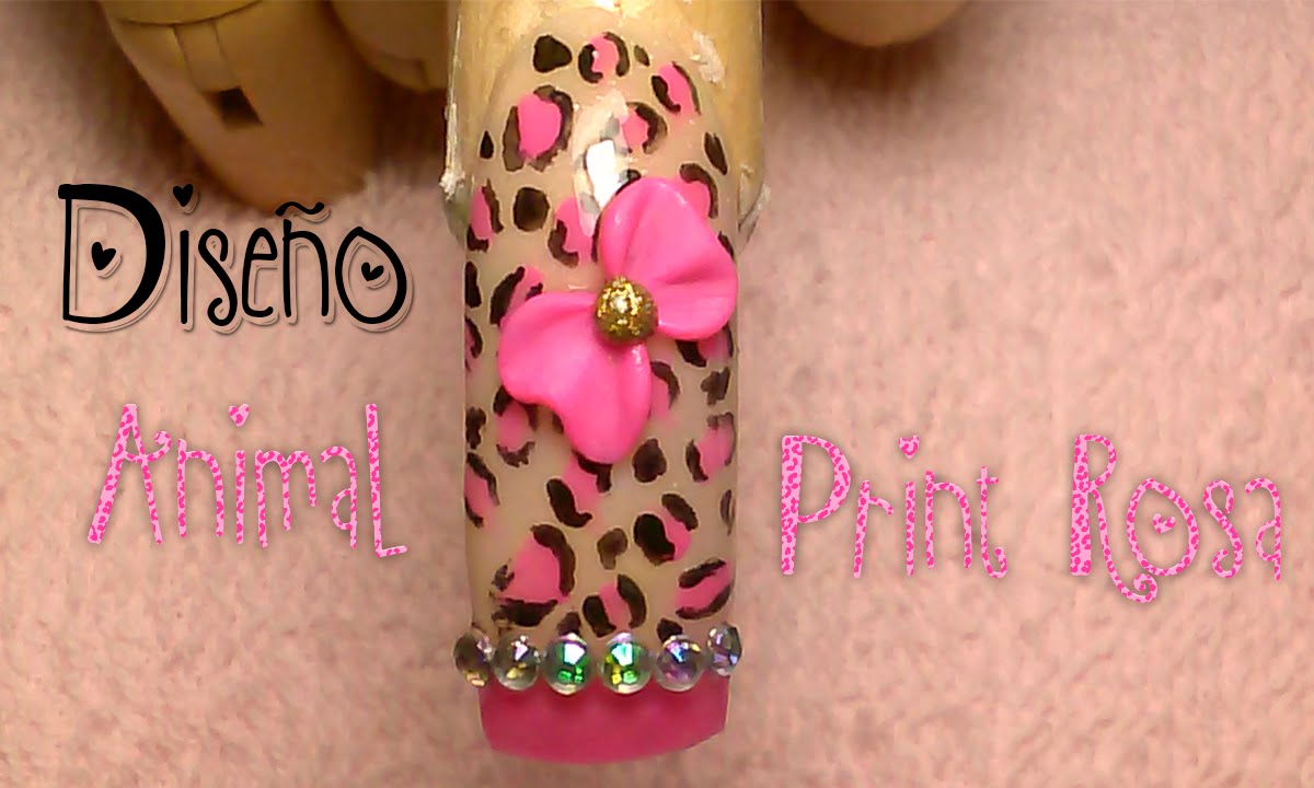Uñas acrílicas (Diseño Animal Print) #1