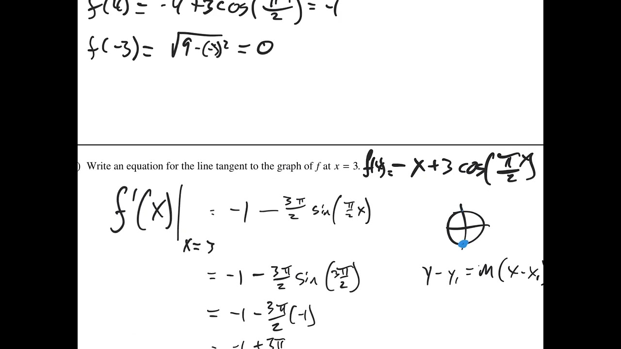 Calculus: Piecewise FRQ