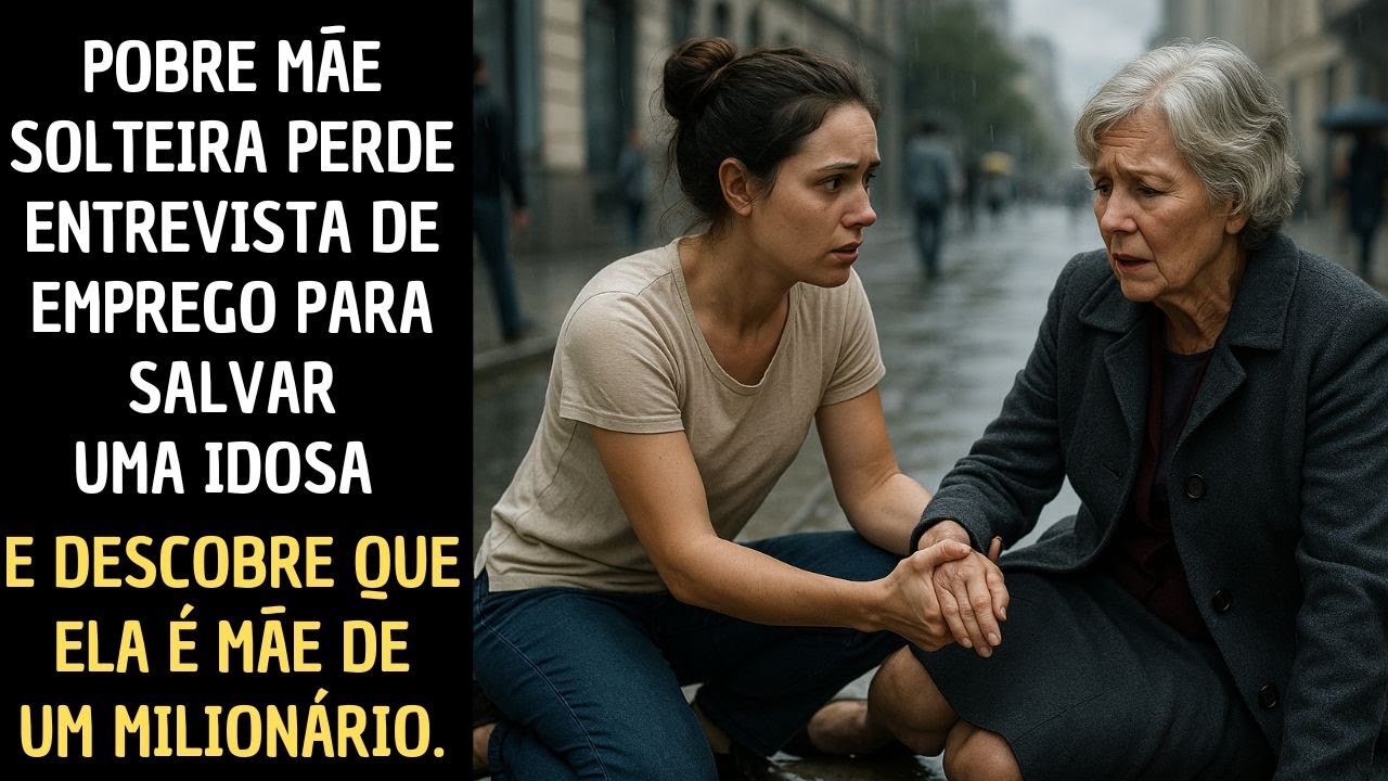 POBRE MÃE SOLTEIRA PERDE ENTREVISTA DE EMPREGO PARA SALVAR UMA IDOSA  E DESCOBRE QUE ELA É
