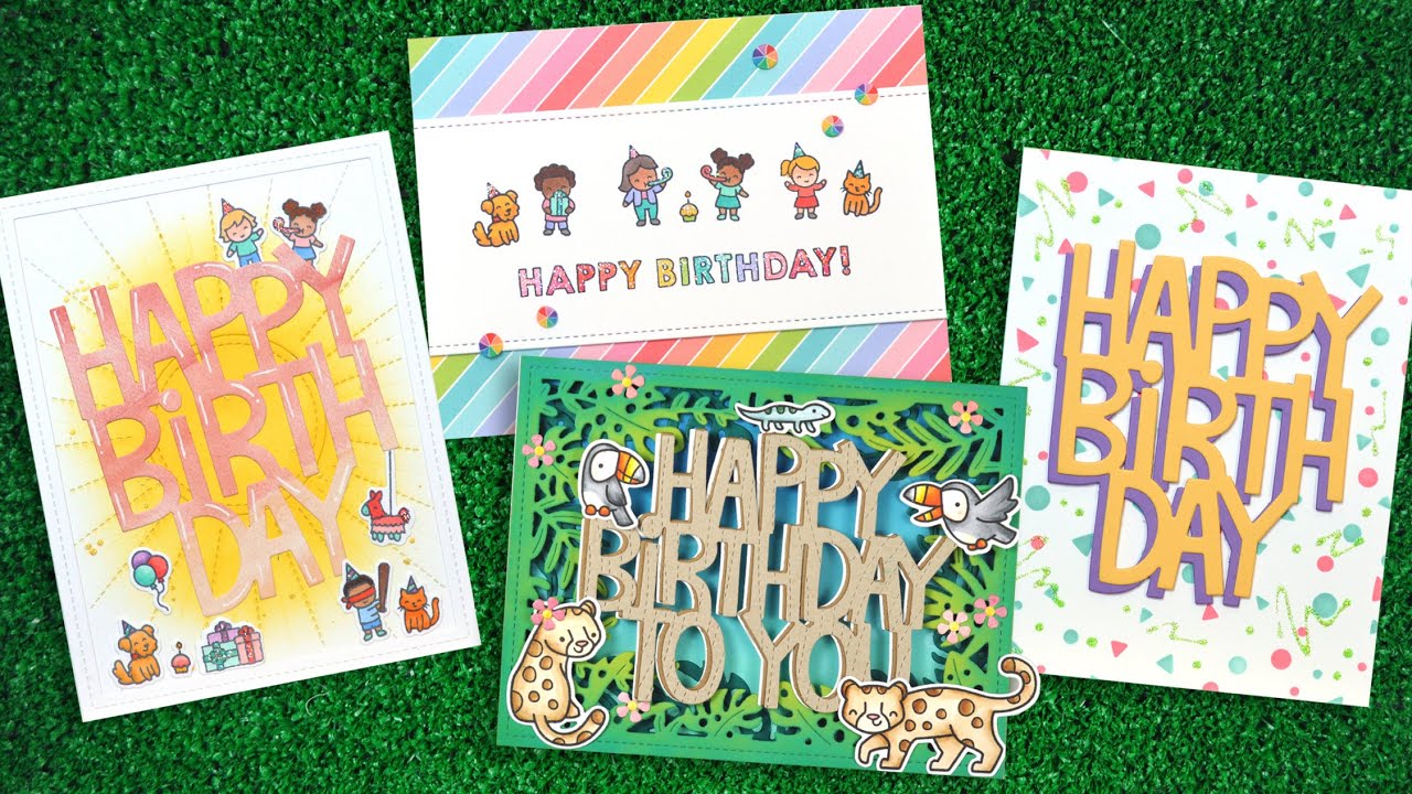 Intro to Tiny Birthday Friends, Giant Happy Birthday, Giant Happy Birthday to You, Confetti Stencils