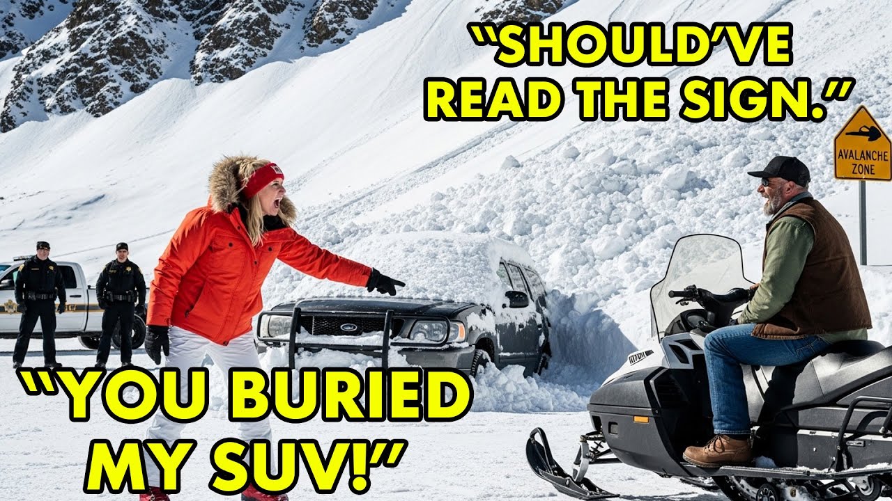 HOA Karen Calls 911 When I Block Her Ranch Path — Unaware I Own the Mountain and Avalanche Her Car!