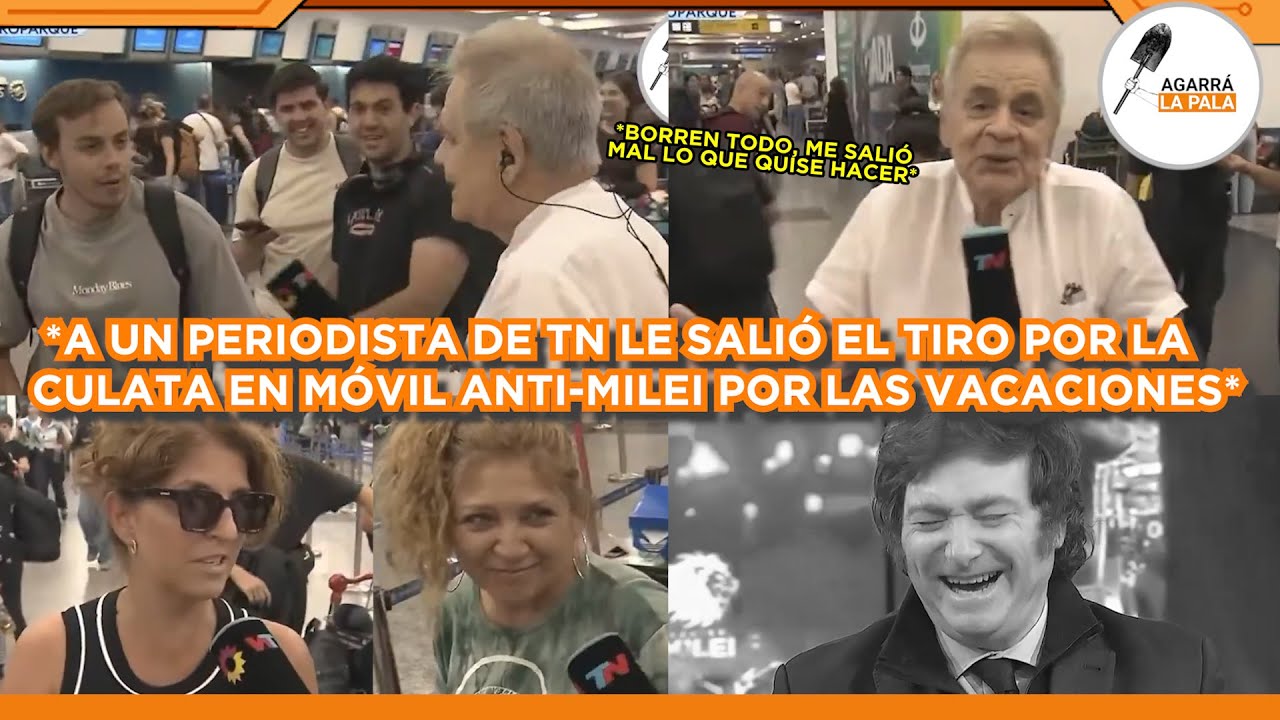 A PERIODISTA DE TN EN MÓVIL ANTI-MILEI LE SALIÓ EL TIRO POR LA CULATA EN VACACIONES: 