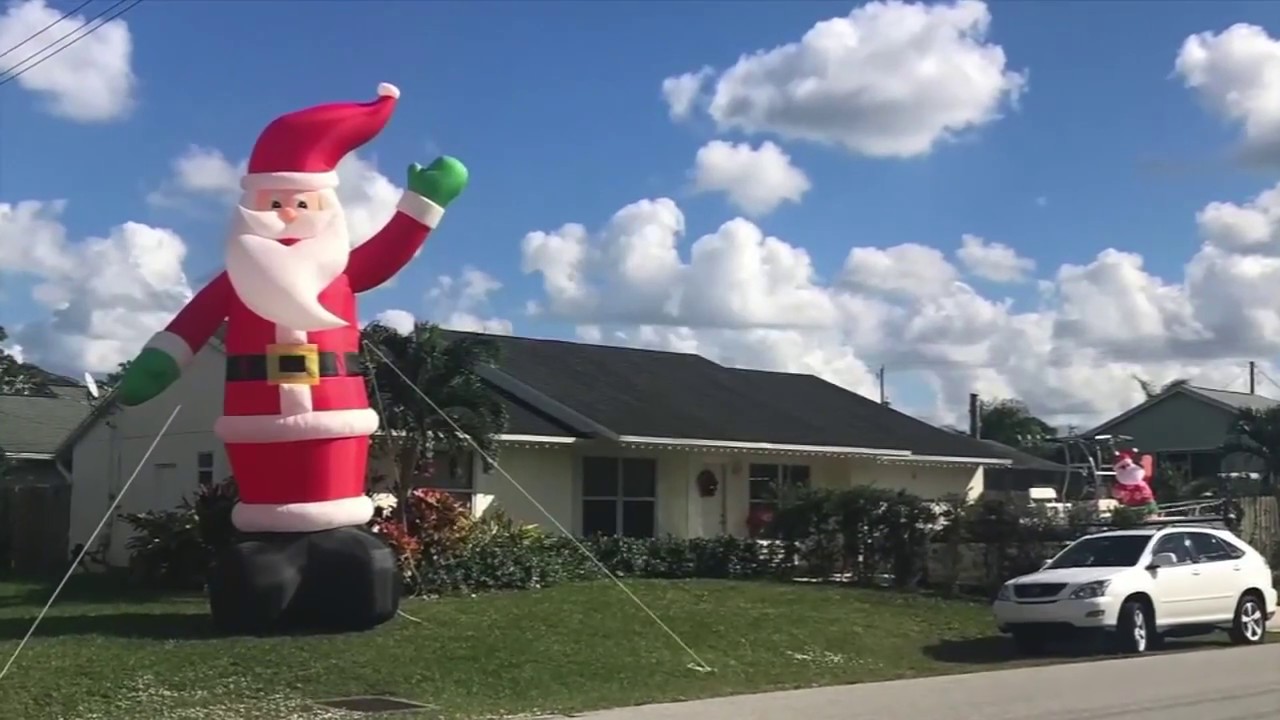 VIDEO: Vandals target 25-foot inflatable Santa