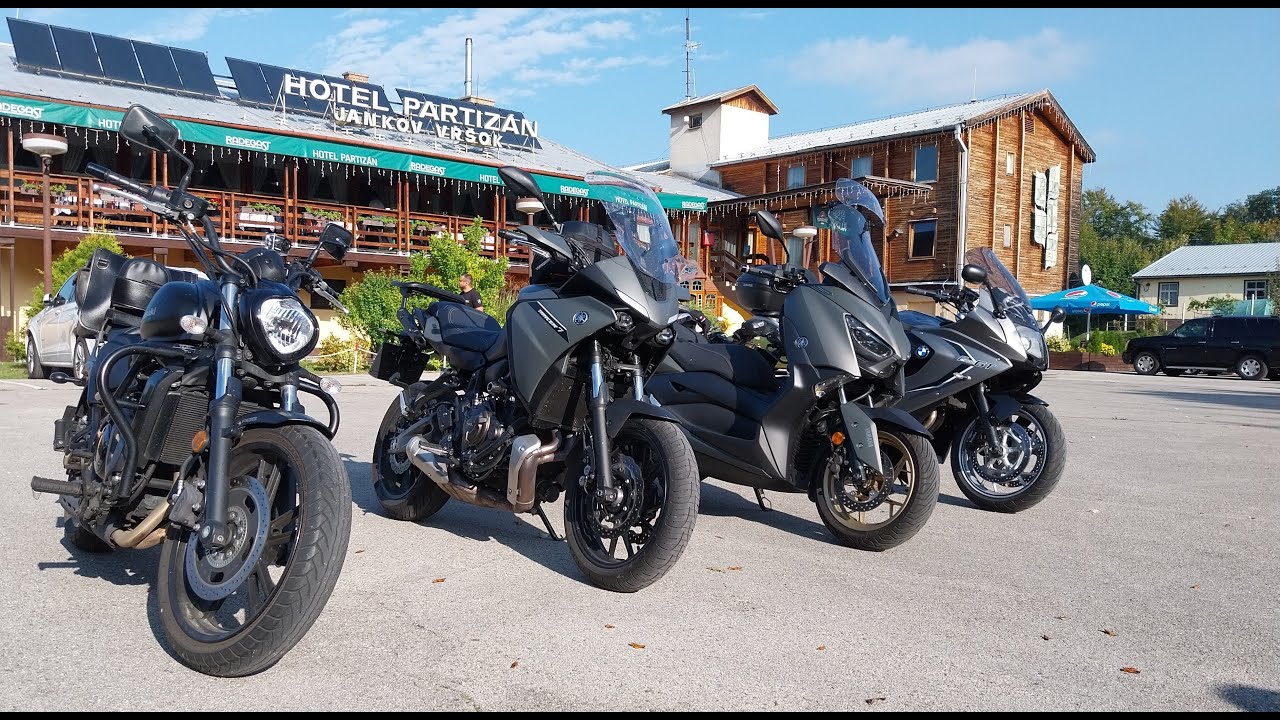 Mototrip Jankov vrsok Part1 Kawasaki Vulcan S 650, BMW F800 GT, Yamaha Tracer 7GT, Yamaha XMAX 125