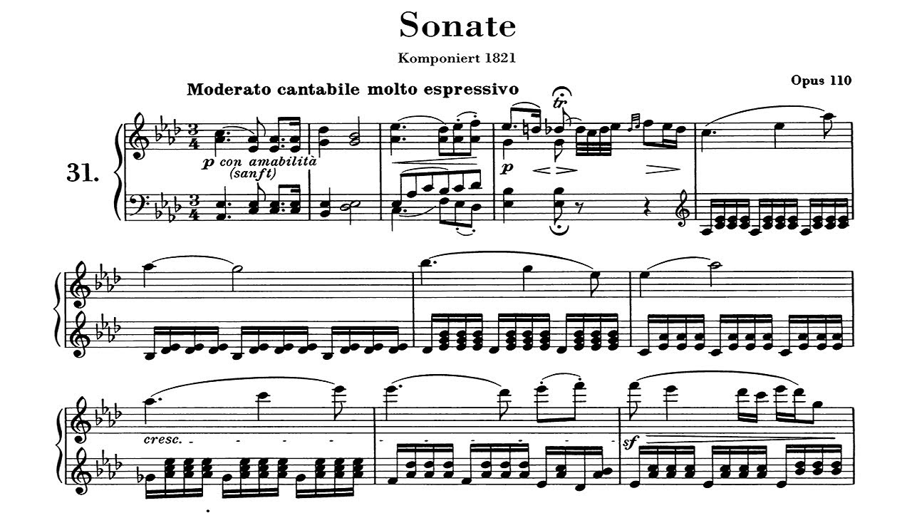 Beethoven: Piano Sonata No. 31 in A-flat major Op. 110 - Charles Rosen, 1971 - Columbia M3X 30938