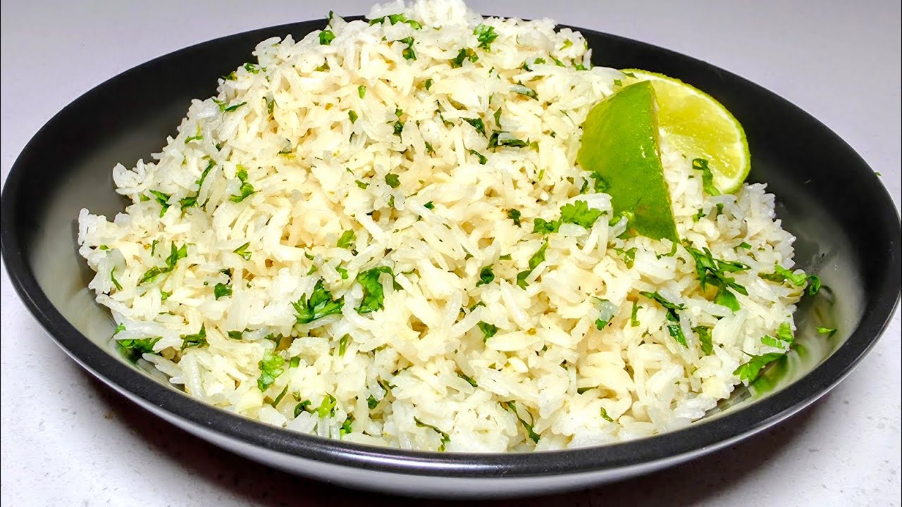 Простой рецепт риса с кинзой и лаймом |