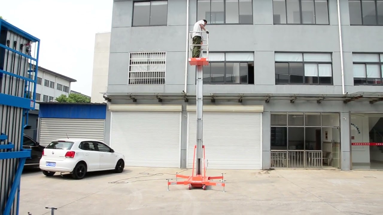 GTWY single mast man lift,  aluminum alloy aerial work platform