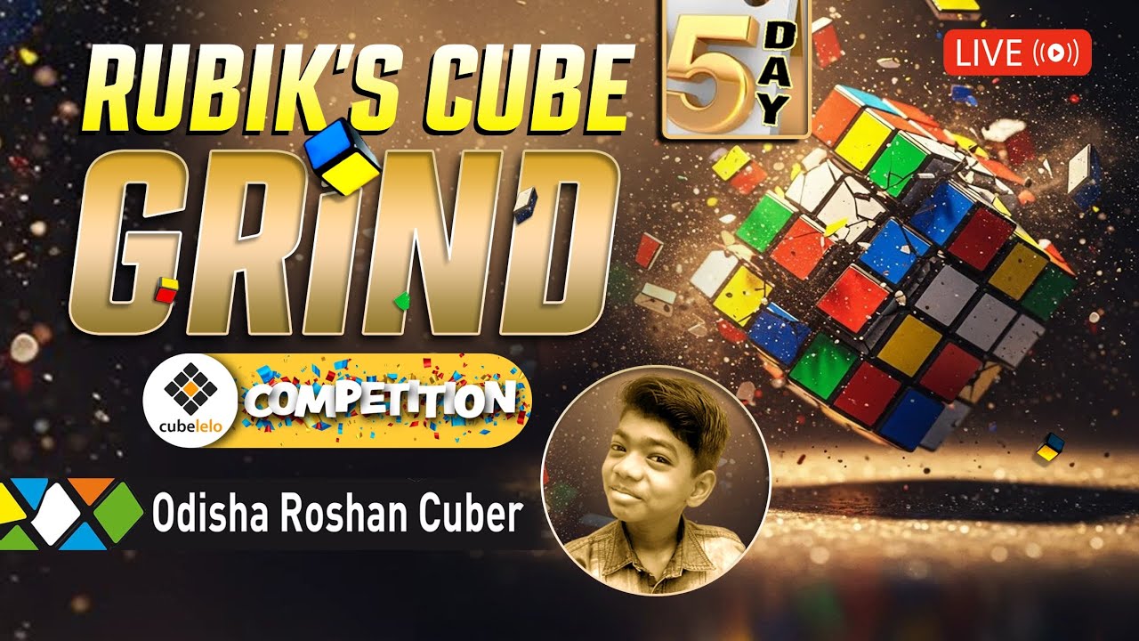 GRIND DAY 4 for Rubik's Cube Competition @odisharoshancuber #dhananjaya #rubikscube