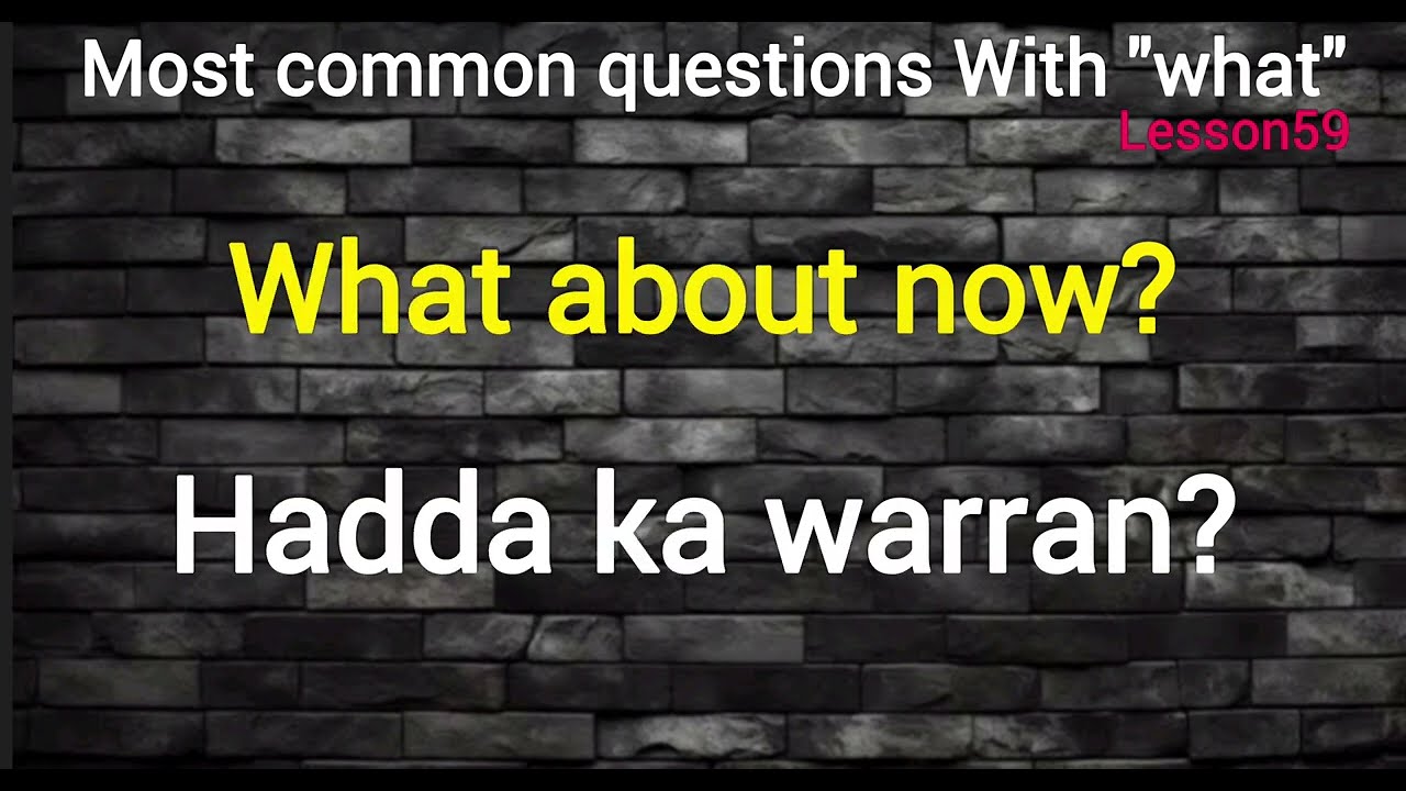 Most common questions with 